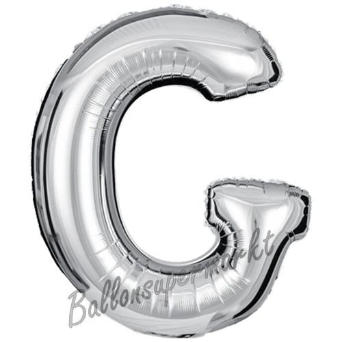 Folienballon-Buchstabe-G-Silber-Luftballon-Geschenk-Hochzeit-Geburtstag-Jubilaeum-Firmenveranstaltung