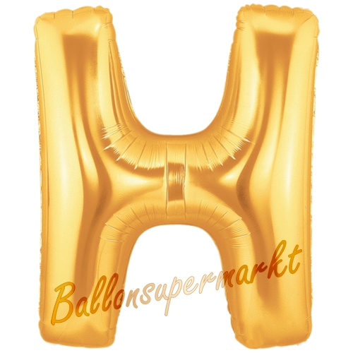 Folienballon-Buchstabe-H-Gold-Luftballon-Geschenk-Hochzeit-Geburtstag-Jubilaeum-Firmenveranstaltung