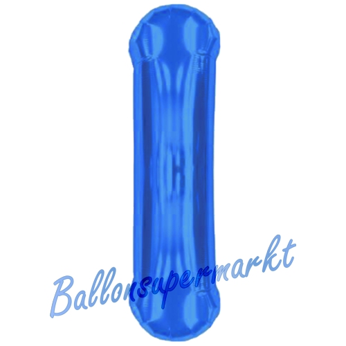 Folienballon-Buchstabe-I-Blau-Luftballon-Geschenk-Hochzeit-Geburtstag-Jubilaeum-Firmenveranstaltung