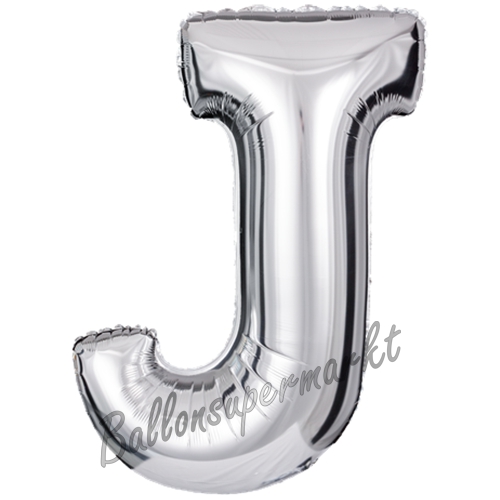 Folienballon-Buchstabe-J-Silber-Luftballon-Geschenk-Hochzeit-Geburtstag-Jubilaeum-Firmenveranstaltung