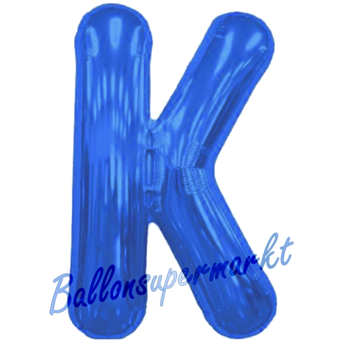 Folienballon-Buchstabe-K-Blau-Luftballon-Geschenk-Hochzeit-Geburtstag-Jubilaeum-Firmenveranstaltung