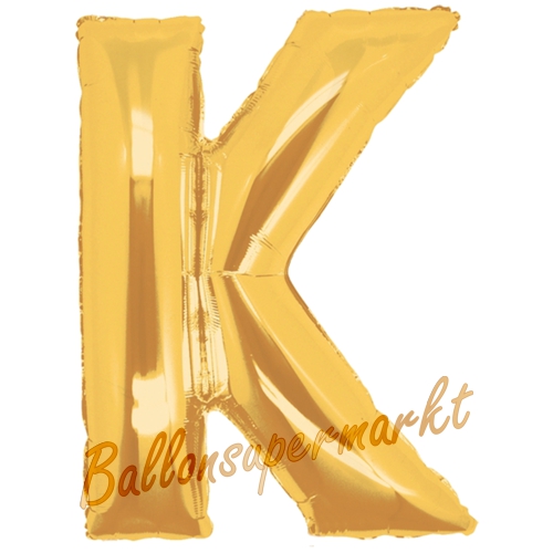Folienballon-Buchstabe-K-Gold-Luftballon-Geschenk-Hochzeit-Geburtstag-Jubilaeum-Firmenveranstaltung