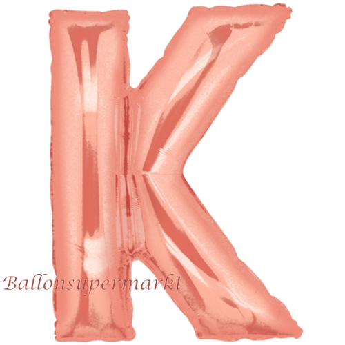 Folienballon-Buchstabe-K-Rosegold-Luftballon-Geschenk-Hochzeit-Geburtstag-Jubilaeum-Firmenveranstaltung