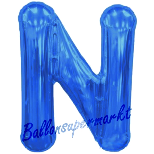 Folienballon-Buchstabe-N-Blau-Luftballon-Geschenk-Hochzeit-Geburtstag-Jubilaeum-Firmenveranstaltung