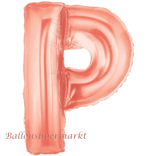Folienballon-Buchstabe-P-Rosegold-Luftballon-Geschenk-Hochzeit-Geburtstag-Jubilaeum-Firmenveranstaltung