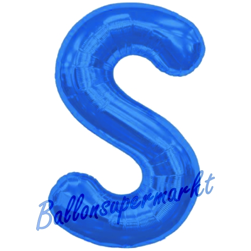 Folienballon-Buchstabe-S-Blau-Luftballon-Geschenk-Hochzeit-Geburtstag-Jubilaeum-Firmenveranstaltung