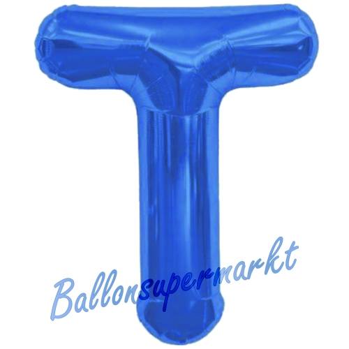 Folienballon-Buchstabe-T-Blau-Luftballon-Geschenk-Hochzeit-Geburtstag-Jubilaeum-Firmenveranstaltung