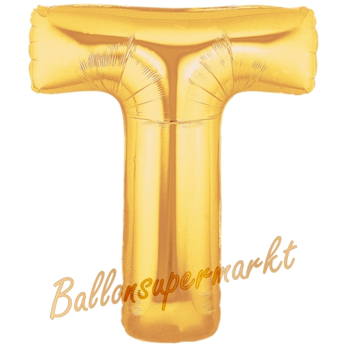 Folienballon-Buchstabe-T-Gold-Luftballon-Geschenk-Hochzeit-Geburtstag-Jubilaeum-Firmenveranstaltung