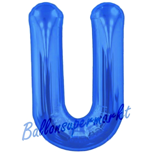 Folienballon-Buchstabe-U-Blau-Luftballon-Geschenk-Hochzeit-Geburtstag-Jubilaeum-Firmenveranstaltung
