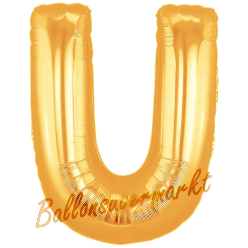 Folienballon-Buchstabe-U-Gold-Luftballon-Geschenk-Hochzeit-Geburtstag-Jubilaeum-Firmenveranstaltung