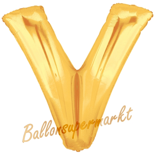 Folienballon-Buchstabe-V-Gold-Luftballon-Geschenk-Hochzeit-Geburtstag-Jubilaeum-Firmenveranstaltung