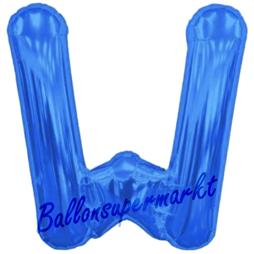 Folienballon-Buchstabe-W-Blau-Luftballon-Geschenk-Hochzeit-Geburtstag-Jubilaeum-Firmenveranstaltung