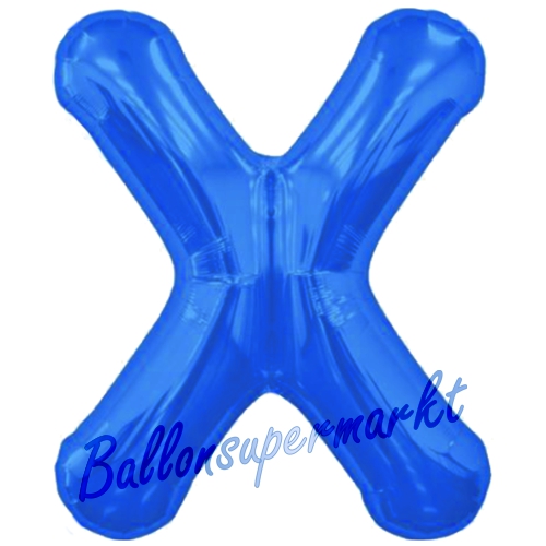 Folienballon-Buchstabe-X-Blau-Luftballon-Geschenk-Hochzeit-Geburtstag-Jubilaeum-Firmenveranstaltung