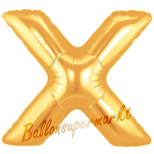 Folienballon-Buchstabe-X-Gold-Luftballon-Geschenk-Hochzeit-Geburtstag-Jubilaeum-Firmenveranstaltung