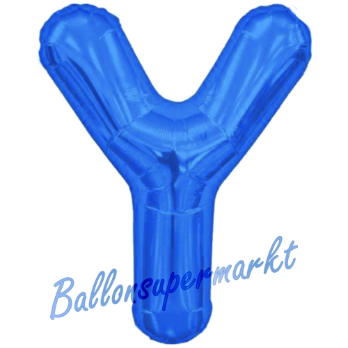Folienballon-Buchstabe-Y-Blau-Luftballon-Geschenk-Hochzeit-Geburtstag-Jubilaeum-Firmenveranstaltung