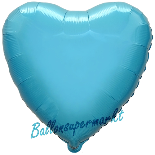 Folienballon-Deko-Herz-43-cm-Aquamarin-Luftballon-Geschenk-Hochzeit-Geburtstag-Dekoration-Party-Fest