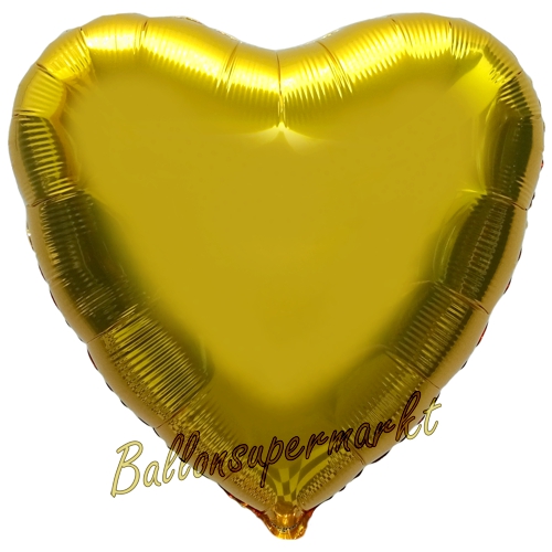 Herzballon gold (heliumgefüllt) (FHGE1)