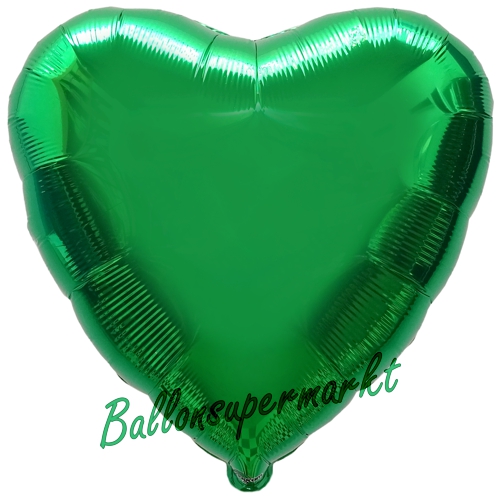Folienballon-Deko-Herz-43-cm-Gruen-Luftballon-Geschenk-Hochzeit-Geburtstag-Dekoration-Party-Fest