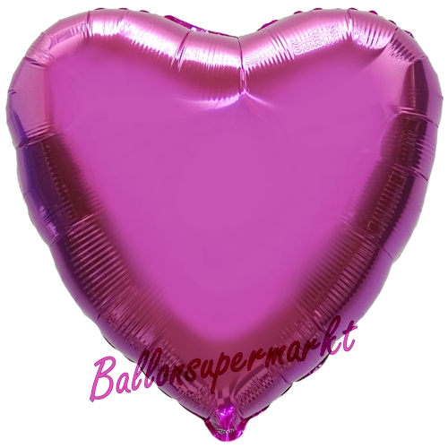 Folienballon-Deko-Herz-43-cm-Pink-Luftballon-Geschenk-Hochzeit-Geburtstag-Dekoration-Party-Fest