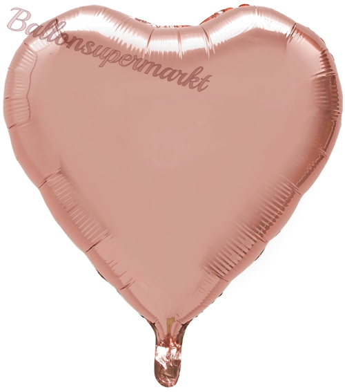 Folienballon-Deko-Herz-61-cm-Rosegold-Luftballon-Geschenk-Hochzeit-Geburtstag-Dekoration-Party-Fest