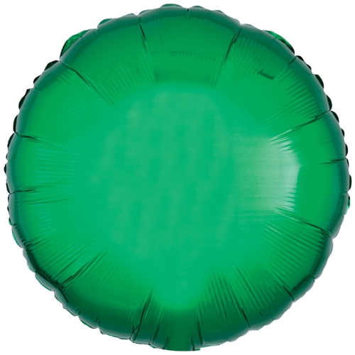 Folienballon grün, runder Luftballon aus Folie 45 cm
