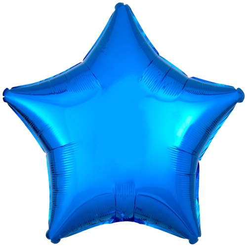 Stern-Folien-Luftballon-Blau-45-cm