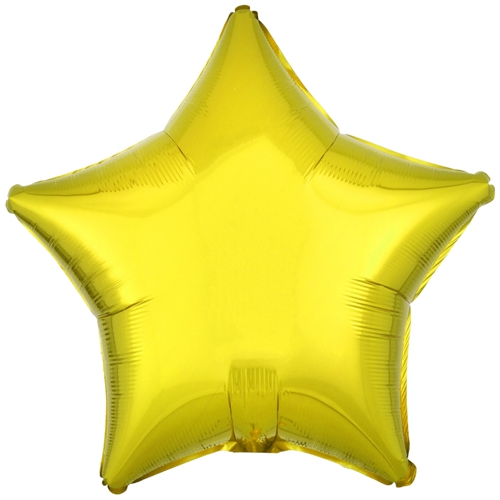 Stern-Folien-Luftballon-Gelb-45-cm