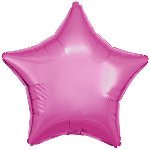 Stern-Folien-Luftballon-Rosa-45-cm