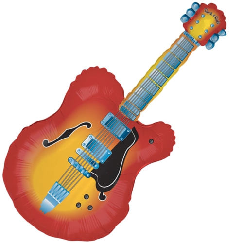 Folienballon-E-Gitarre-Shape-Luftballon-Geschenk-Geburtstag-Mottoparty-Rock-and-Roll-Gibson-Les-Paul