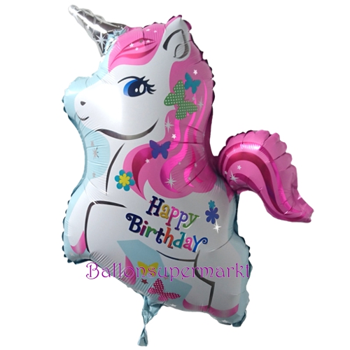 Folienballon-Einhorn-Happy-Birthday-Shape-Luftballon-Geschenk-Geburtstag-Partydekoration-Unicorn