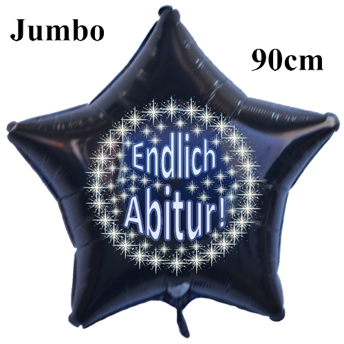 Folienballon-Endlich-Abitur-Stars-Jumbo-Stern-90-cm-schwarz-Partydekoration-Abitur