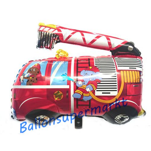 Folienballon-Feuerwehrauto-mit-Elefant-Geschenk-Luftballon-Kindergeburtstag