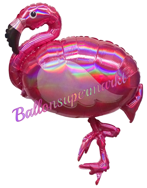 Folienballon-Flamingo-Shape-irisierend-holo-Luftballon-Geschenk-Geburtstag-Partydekoration-Hawaii-Tropen