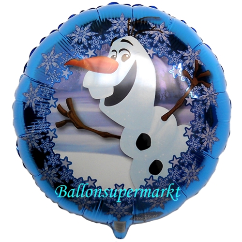 Folienballon-Frozen-Eiskoenigin-Olaf-Disney-Luftballon-rund-Geschenk-Geburtstag