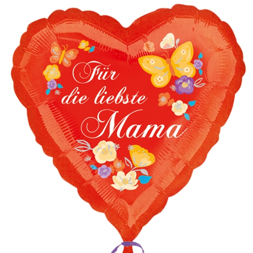 Folienballon-Fuer-die-liebste-Mama-Luftballon-Herzform-Muttertag-Geschenk
