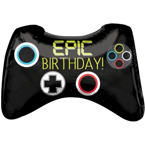 Folienballon-Game-Controller-Epic-Birthday-Luftballon-zum-Geburtstag-Gamepad-X-Box
