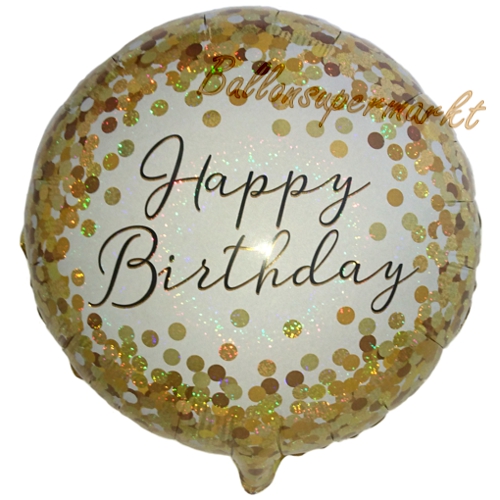 Folienballon-Geburtstag-Gold-Sparkle-Happy-Birthday-Luftballon-holografisch-Geschenk