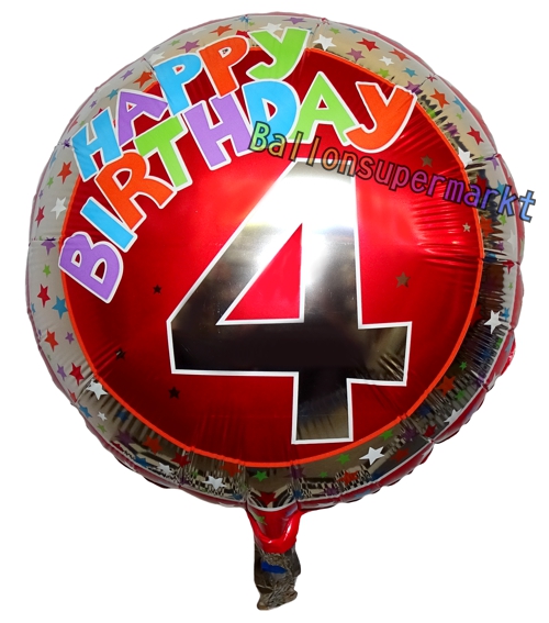 Folienballon-Geburtstag-Happy-Birthday-Milestone-4-Luftballon-Geschenk-Dekoration-zum-4-Geburtstag-Gruss