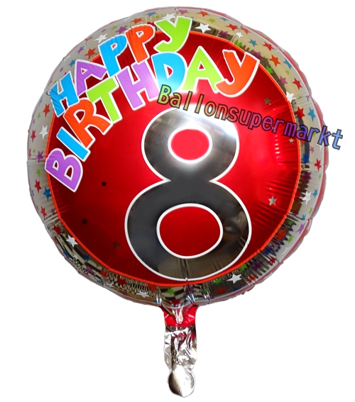 Folienballon-Geburtstag-Happy-Birthday-Milestone-8-Luftballon-Geschenk-Dekoration-zum-8-Geburtstag-Gruss