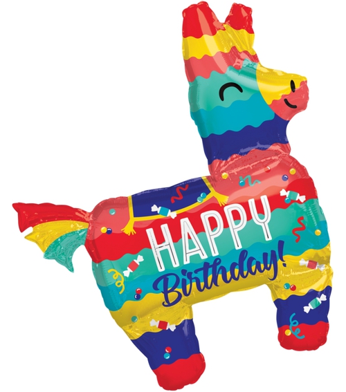 Folienballon-Happy-Birthday-Esel-Pinata-Shape-Geschenk-zum-Geburtstag