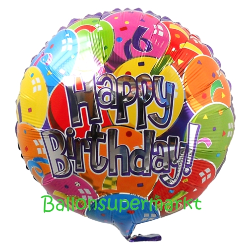 Folienballon-Happy-Birthday-Lots-of-Balloons-Luftballon-zum-Geburtstag-Geschenk-Kindergeburtstag-Party