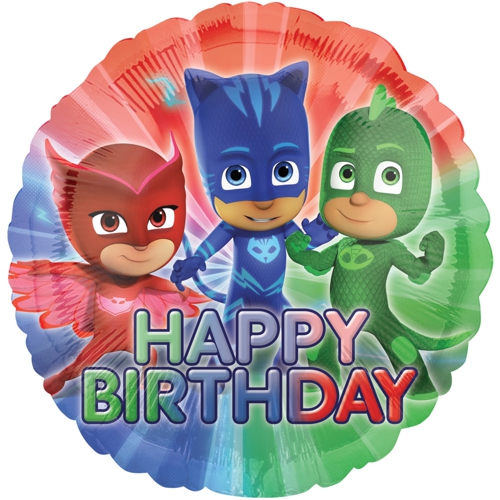 Folienballon-Happy-Birthday-PJ-Masks-Luftballon-Pyjamahelden-Geschenk-zum-Kindergeburtstag-Catboy-Gecko-Eulette