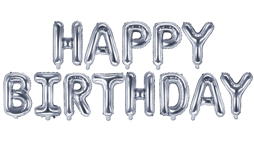 Folienballon-Happy-Birthday-Schriftzug-silber-Geschenk-zum-Geburtstag-Dekoration-Luftfuellung