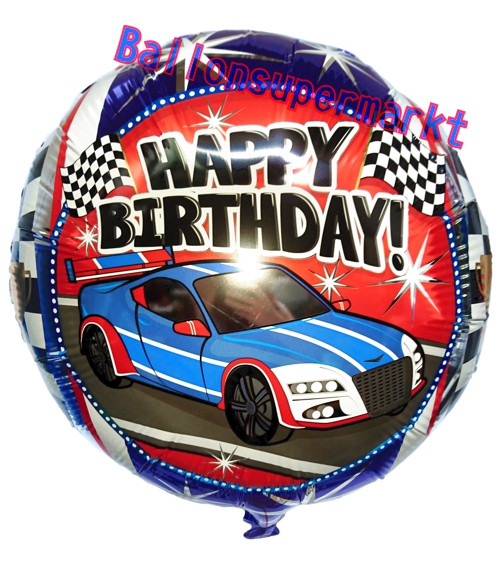 Folienballon-Happy-Birthday-Sports-Car-Luftballon-Geschenk-zum-Kindergeburtstag-Auto