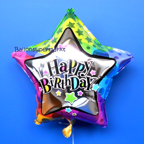 Folienballon-Happy-Birthday-Stern-bunt-Luftballon-zum-Geburtstag