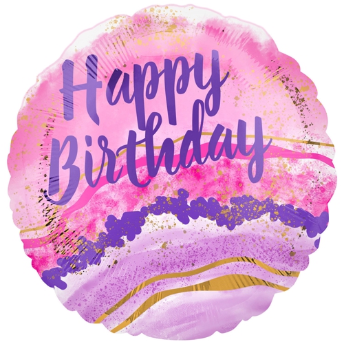 Folienballon-Happy-Birthday-Watercolor-Marble-Luftballon-Geschenk-zum-Geburtstag-Dekoration