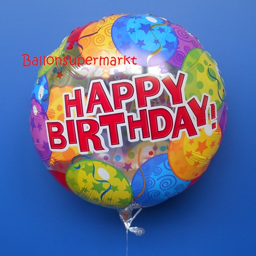 Folienballon-Happy-Birthday-mit-Luftballons-60cm-zum-Geburtstag-Geschenk-Luftballon