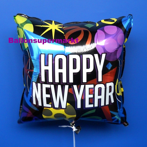 Folienballon-Happy-New-Year-Balloons-Luftballon-eckig-zur-Silvesterparty-Neujahr