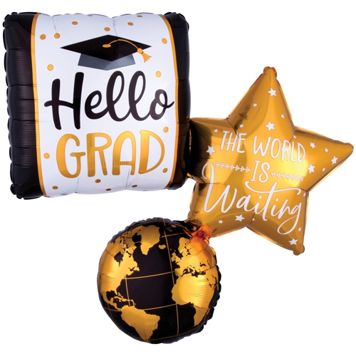 Folienballon-Hello-Grad-Cluster-Luftballon-zum-Schulabschluss-Abitur-Diplom-Bachelor-Master-Geschenk