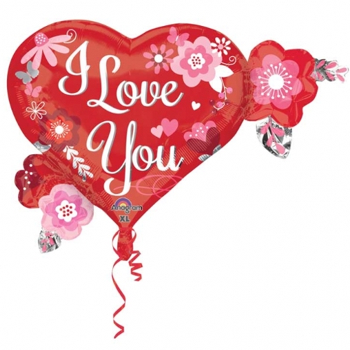 Folienballon-Herz-Cluster-I-Love-You-Luftballon-Geschenk-Valentinstag-Liebe